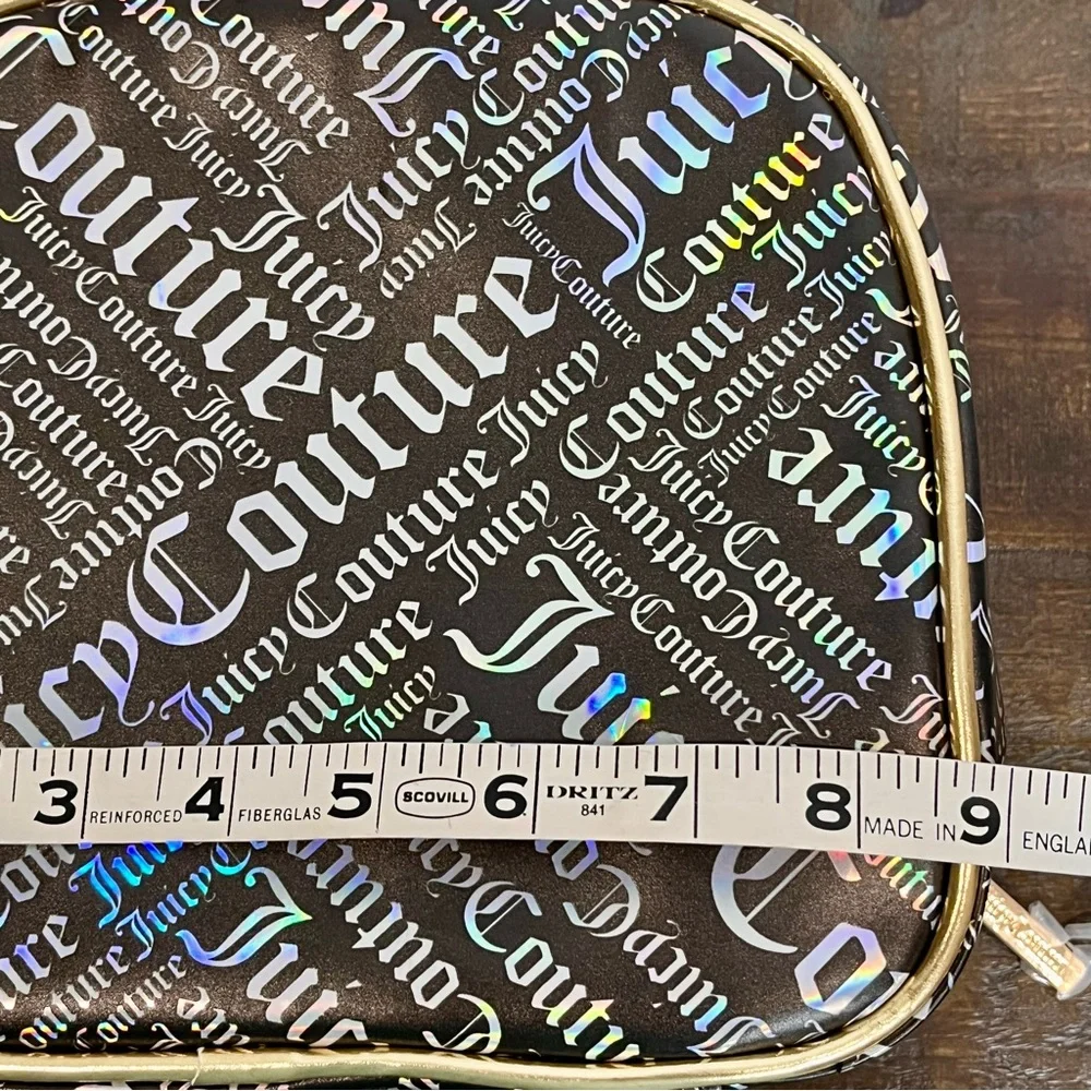NWT Juicy Couture Holographic Logo Cosmetic Bag Set | NWT | Makeup Travel Y2K - Picture 11 of 14